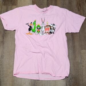 Looney tunes, pink, shirt, large,